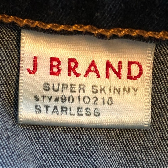 J BRAND blue super skinny STARLESS denim jeans - Picture 5 of 6